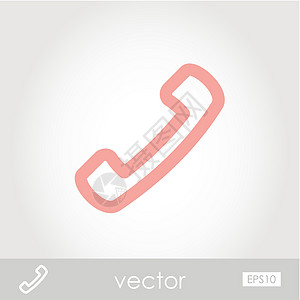 电话听筒矢量 ico服务讲话商业技术电讯插图背景图片