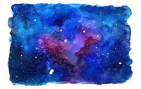 矢量宇宙插画 美丽多彩的空间背景 水彩宇宙插图天文学星星星际星光行星星空艺术辉光世界图片