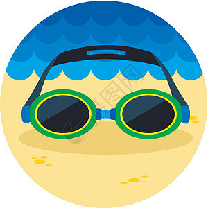 游泳Goggles图标 夏天 假期闲暇游泳衣娱乐游泳者海滩眼睛运动眼镜水池图片