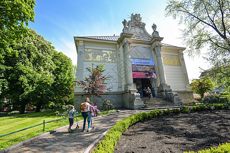 波兰克拉科夫4广场艺术宫背景图片