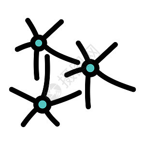 紧张细胞插图解剖学医疗疾病神经头脑身体科学肌肉图片