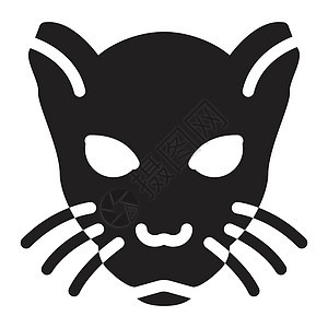 猫咪哺乳动物黑色吉祥物捕食者荒野森林艺术野生动物老虎插图图片