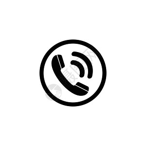 电话图标 手机 矢量图 平面设计 白色背景上的黑色灰色服务插图按钮细胞听筒讲话拨号扬声器用户圆形图片