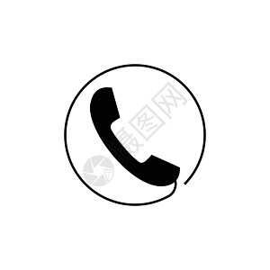 电话图标 手机 矢量图 平面设计 白色背景上的黑色灰色网站听筒按钮界面用户技术网络服务讲话拨号图片