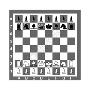 船上有象棋 矢量插图 平板设计闲暇数字伴侣城堡棋盘活动正方形平方运动头脑图片