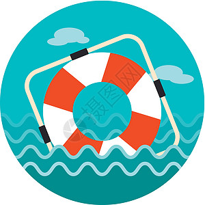 救生艇 图标救命帮助插图生存海洋游泳假期浮标戒指稻草图片