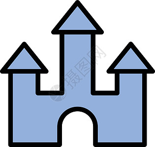 城堡王国建筑学房子地标据点石头建筑皇家插图艺术背景图片