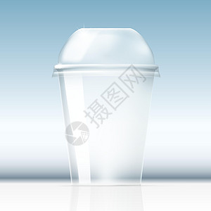 逼真的透明塑料铜可乐杯子品牌活页插图牛奶咖啡小样产品液体图片
