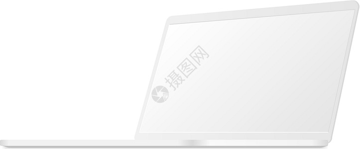 白色简单清晰的空白 Lapto图片
