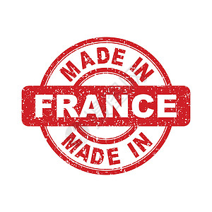 在法国红色邮票 白色背景上的矢量图解图片