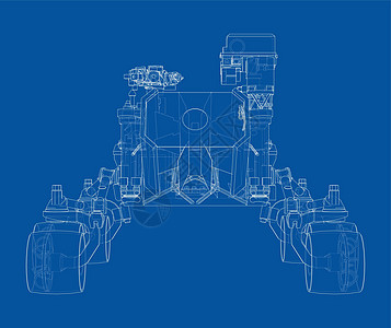 火星探测器  3 的矢量渲染小说宇宙天文学飞船殖民地流动科学勘探行星成就图片