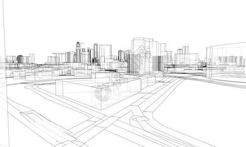 城市景观 建筑物和街道 韦克托建筑草图插图办公室蓝图绘画摩天大楼房子建造建筑学图片