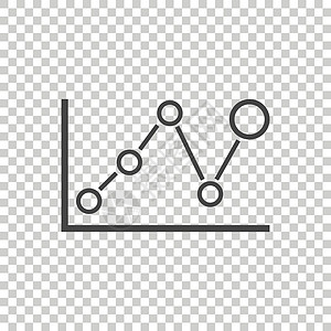 业务图图标 白色背景上的图表平面矢量图插图黑色商业推介会利润经济市场生长进步数据图片