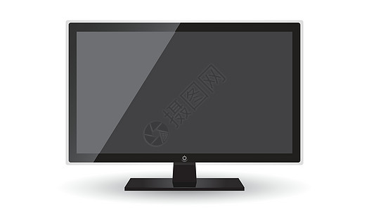 电视图标矢量图在白色背景上孤立的平面样式 网站的电视符号监视器技术娱乐反射视频展示电子产品水晶电脑屏幕图片