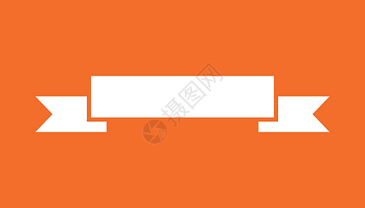 徽章图标 橙色背景下平面样式的丝带矢量图解广告店铺贴纸书签标签标题销售插图价格艺术背景图片