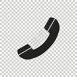 电话图标服务在孤立的背景上签名 平面样式的电话通信图标艺术用户网站空白手机黑色插画家界面圆形插图图片