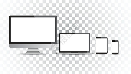 苹果台式电脑现实设备平面图标和台式计算机 它制作图案矢量笔记本电话办公室屏幕网络桌面互联网网站手机插图插画