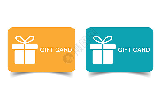 礼物卡 优惠券 它制作图案平面矢量插图商业盒子零售卡片红色市场蓝色展示折扣图片