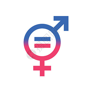 性别等号矢量图标 男女平等概念图标男性控制自由联盟夫妻紫色歧视权利女性图片