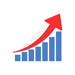 增长图表图标 成长图平面矢量图 经营理念市场报告预报金融插图经济利润会计信息营销图片