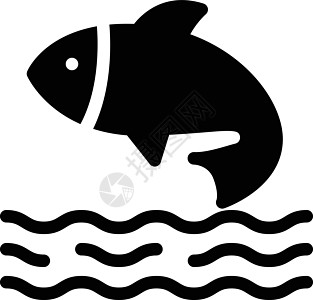水黑色背景鱼类食物店铺动物黑色海洋海鲜野生动物白色插图蓝色插画