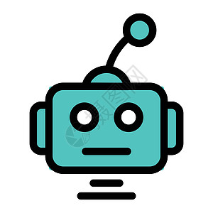 机器人电子人互联网圆圈卡通片插图技术网络机器人工智能吉祥物图片