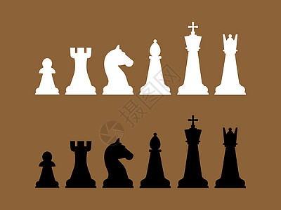 棋子图标 矢量插画平面设计团队典当力量运动主教游戏闲暇伴侣国王斗争图片