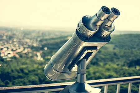 观光观察望远镜望远镜金属景观光学双目镜片假期绿色风景地标旅游图片
