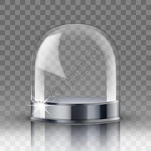 空玻璃灯泡 透明外壳为您的对象案件贮存器皿市场渲染店铺陈列柜商业圆顶圆柱图片