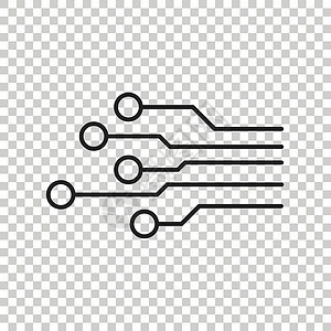 电路板图标 孤立背景下的技术方案符号平面矢量图解圆形母板白色芯片工程网络边界微电路框架徽章图片