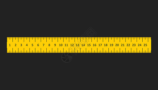 黄色尺子 测量仪器矢量图厘米数字公制工具绘画办公室乐器毫米几何学学校图片
