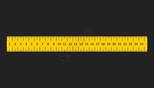 黄色尺子 测量仪器矢量图厘米数字公制工具绘画办公室乐器毫米几何学学校图片