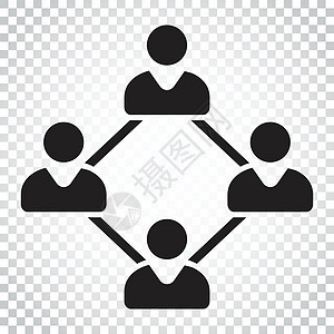 网络矢量图标 人们连接矢量图 简单的商业概念象形图互联网友谊营销社区技术圆圈团体全球计算教育图片