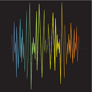 声音横幅 彩色标志均衡器 孤立的设计符号振动彩虹立体声听力曲线波浪信号技术歌曲脉冲图片