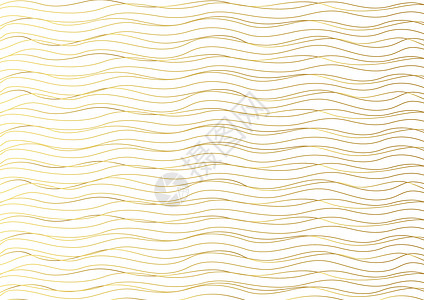金色豪华线条图案与手绘线条 金色波浪条纹抽象背景它制作图案矢量墙纸装饰奢华曲线装饰品金子纺织品绘画风格波纹图片