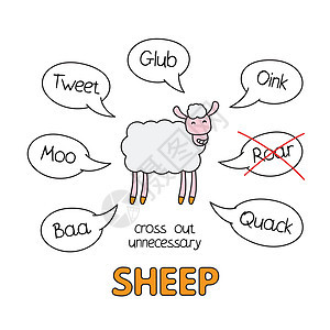 卡通羊羊儿童学习游戏背景图片