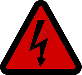 高压标志 危险符号 在白色背景上的红色三角形中孤立的黑色箭头 警告图标 它制作图案矢量图片