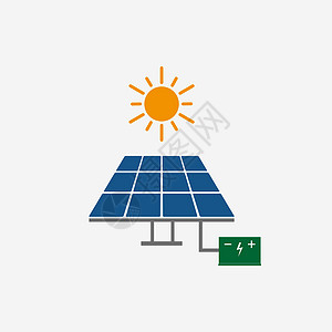 太阳能面板图标 矢量插图 平面设计阳光技术回收公司消费者环境仪表电池力量标识图片