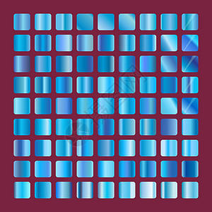 蓝色方块玻璃系列 背景玻璃厂纹理矢量图标 一组蓝色渐变 优雅的蓝色金属渐变它制作图案图片