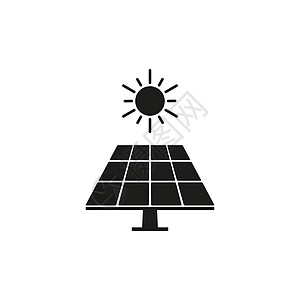 太阳能面板图标 矢量插图 平面设计资源控制板环境电气阳光力量工业仪表工程房子图片