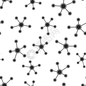 社交网络分子无缝图案背景 商业平面矢量图 分子符号符号模式教育原子生物学化学品药品社会粒子化学医疗生物图片