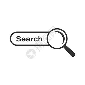 平面样式的搜索栏矢量 ui 元素图标 搜索网站表单插图字段 查找搜索业务概念浏览器框架商业引擎控制板菜单互联网按钮导航玻璃图片