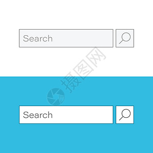 平面样式的搜索栏矢量 ui 元素图标 搜索网站表单插图字段 查找搜索业务概念控制板菜单商业盒子玻璃标签导航按钮引擎界面图片