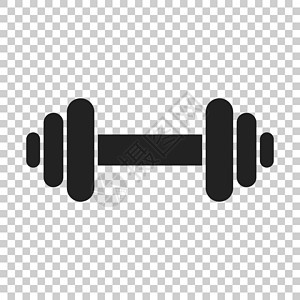 平面风格的哑铃健身房 孤立透明背景上的杠铃插图 健美运动理念活力力量健身房工具工作建筑俱乐部肌肉身体训练图片