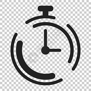 平面样式的时钟计时器图标 隔离透明背景上的时间警报插图 秒表时钟经营理念跑表拨号办公室间隔倒数运动速度指针柜台小时图片