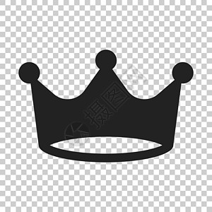扁平风格的皇冠矢量图标 孤立透明背景上的皇冠插图 王妃皇室概念学习领导者力量知识公主版税金子权威国王皇帝图片