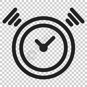 平面样式的时钟计时器图标 隔离透明背景上的时间警报插图 秒表时钟经营理念柜台顺时针倒数手表运动跑表按钮间隔办公室指针图片
