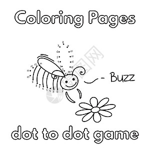 卡通蜜蜂彩色簿游戏动物群动物园教程快乐英语数字艺术字母孩子们图片