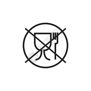 食品安全标志 不适合食物图标 无食品级标志 矢量图贴纸卫星产品世界瓶子塑料标签环境互联网危险图片