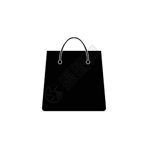 购物袋图标 矢量插图 平面设计购物中心店铺礼物购物零售白色空白塑料大车市场图片
